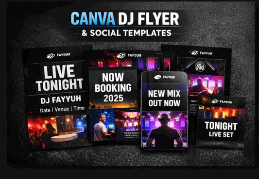Canva Flyer & Social Templates for DJs